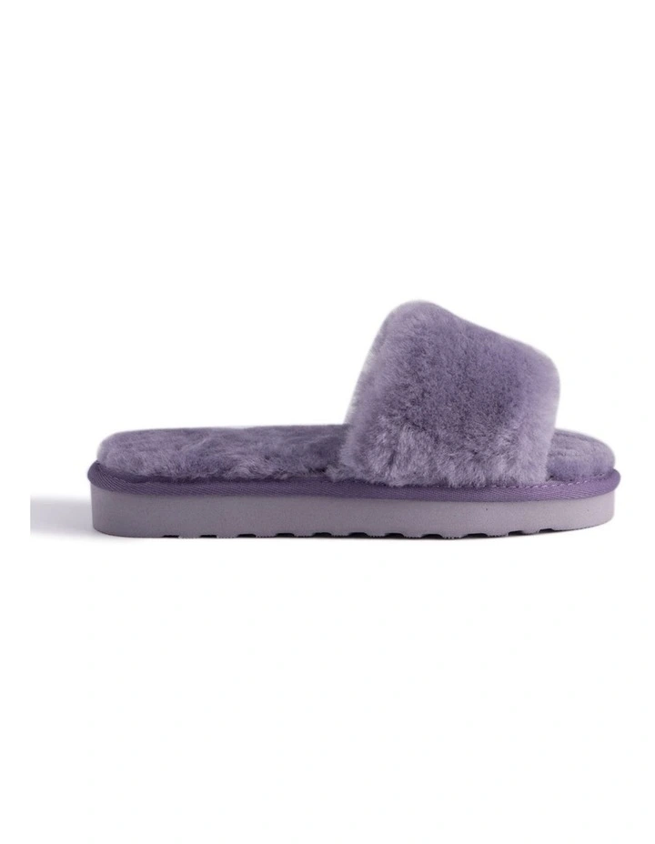 Women Sheepskin Fluff Slide Lilac