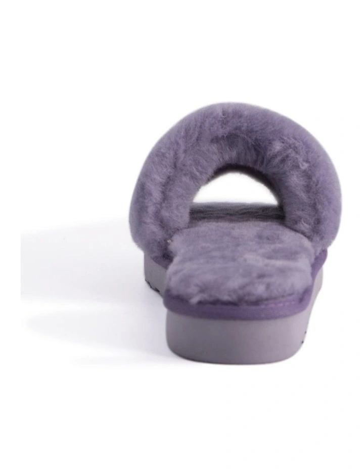 Women Sheepskin Fluff Slide Lilac