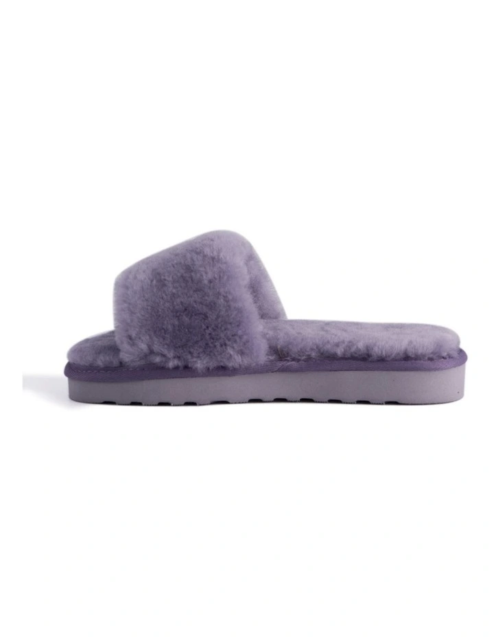 Women Sheepskin Fluff Slide Lilac