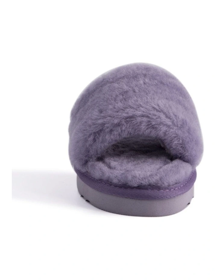 Women Sheepskin Fluff Slide Lilac